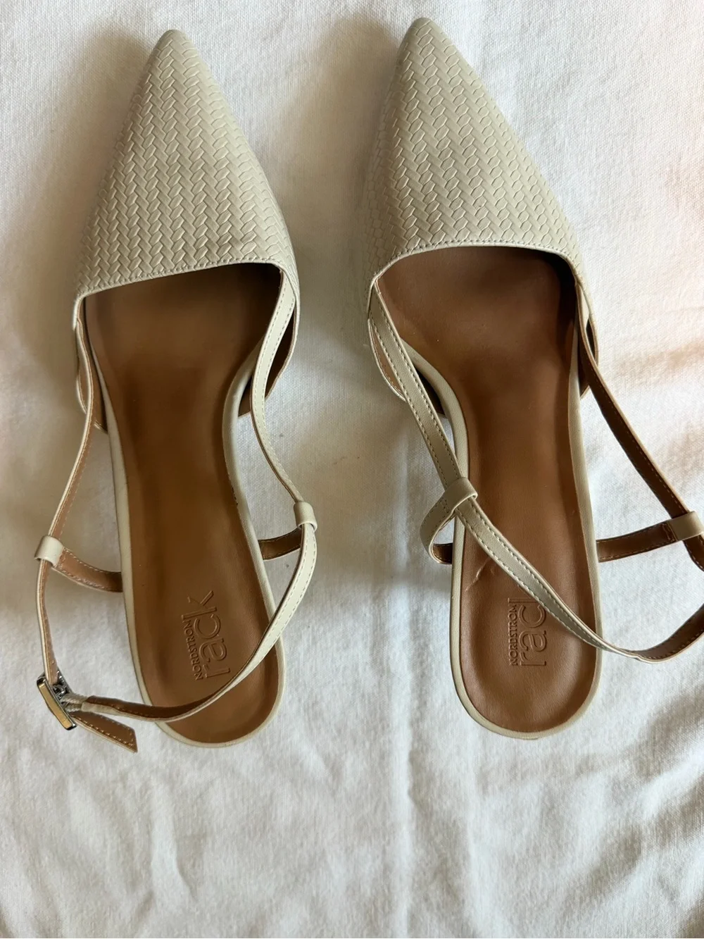 Beige Pointed-Toe Slingback Flats Nordstrom Rack